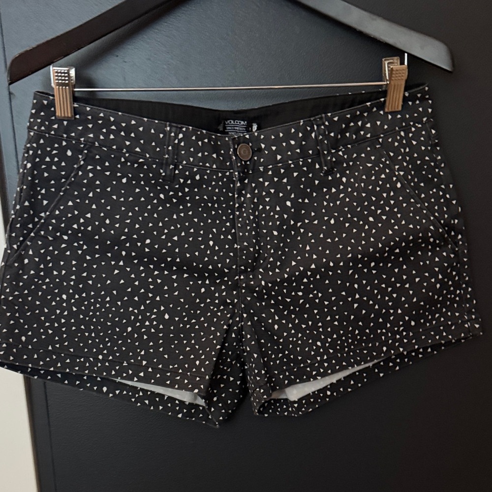 Volcom Women's Black Jean Shorts Pattern
